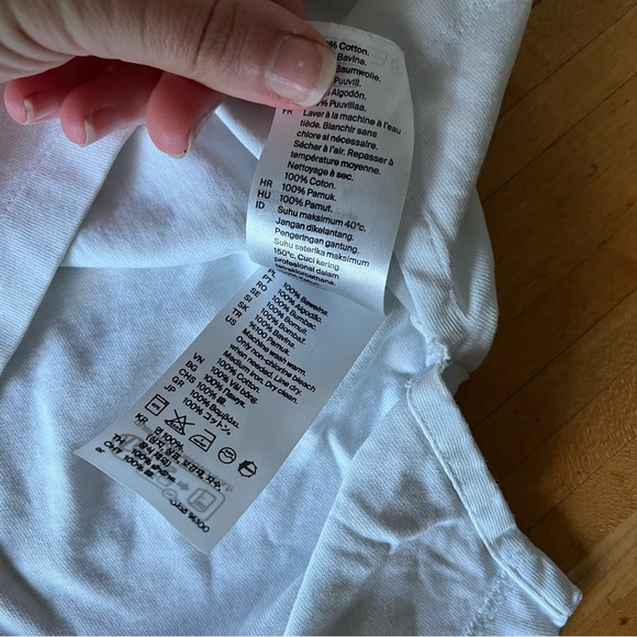 COS Oversized White T-Shirt – Organic Cotton, Women’s Size Small - Picture 5 of 9